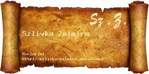 Szlivka Zelmira névjegykártya